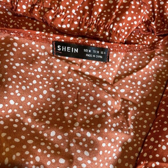 SHEIN Orange Flutter Sleeve summer romper - Picture 2 of 5